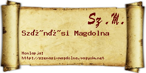 Szénási Magdolna névjegykártya